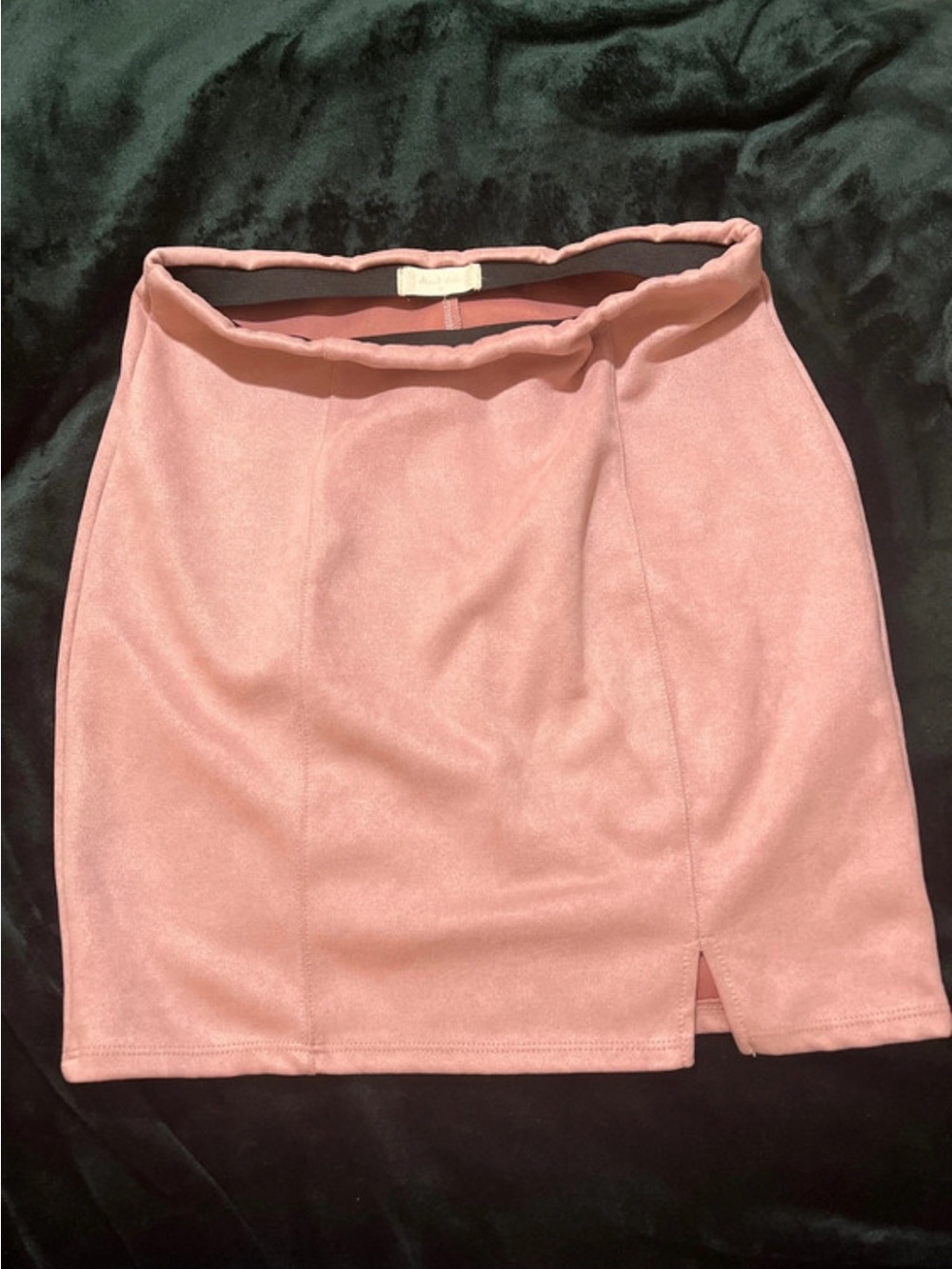 Altar’d State Pink Suede Mini Skirt